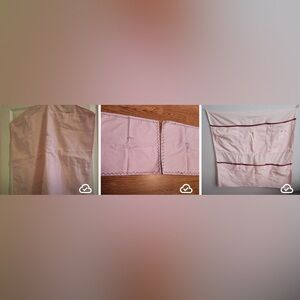 Vintage Embroidered Swan Kids Cushion Cover Set , Organizers- Pink, Lot of 4